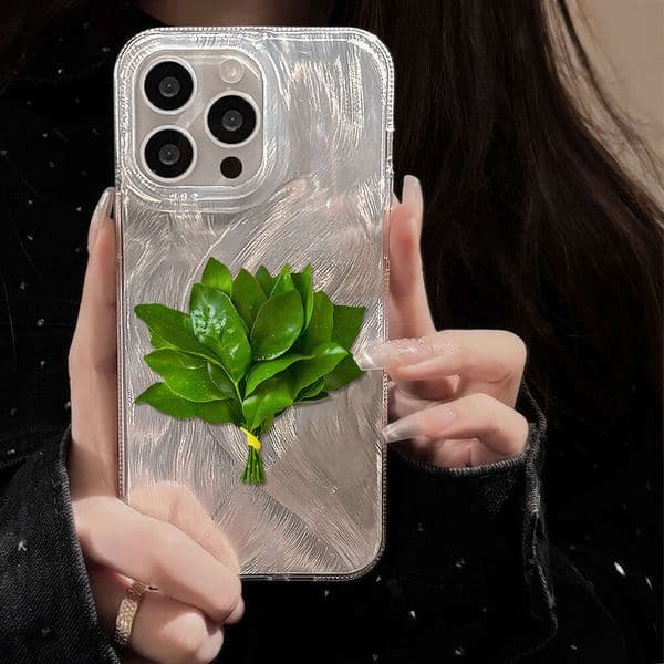 Yuzu Leaf Compatible with iPhone Pro Max Apple 17 IMD Phone Case New 16/15 Full Coverage Ins National Day