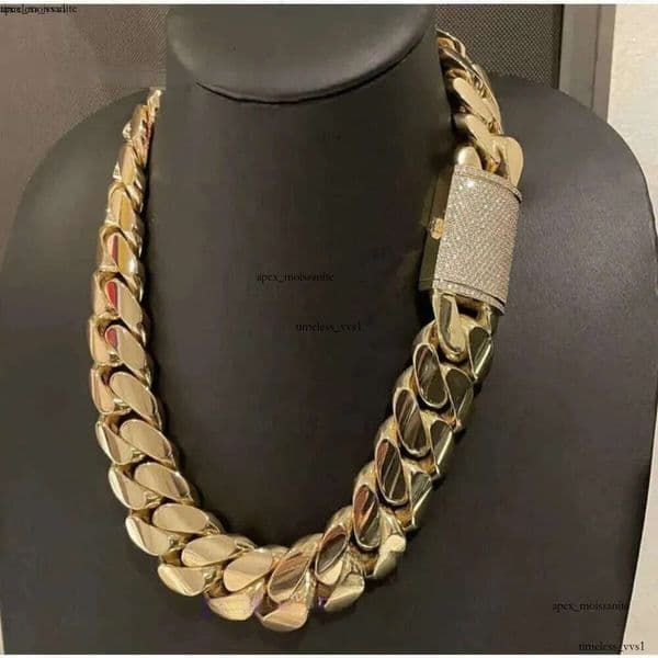 Fine jewelry Pendant Necklaces Choker Custom k Gold IGI 20mm Miami Cuban Chain Necklace bf
