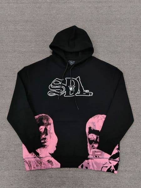 Exquisite Rock Style Hot Sell Hip Hop Gifts Retro Street Streetwear American Vintage Men's Hoodies Strips Sdl Black Cotton Strips Loose Long Sleeve With Hat 5Fd