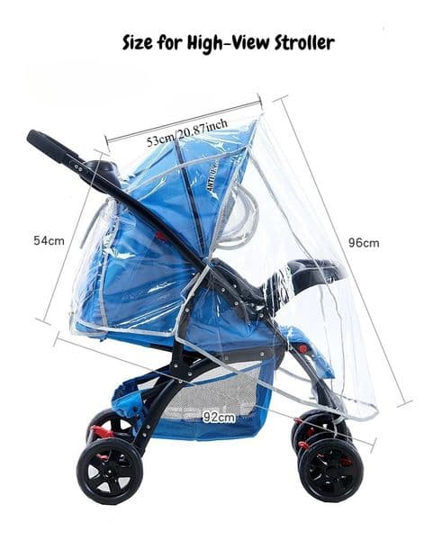 Baby Stroller Universal Rain Cover with Zipper Pram Clear Rain Cover BreathableWindproof Protection Kindergarten Accessories 260114BJ