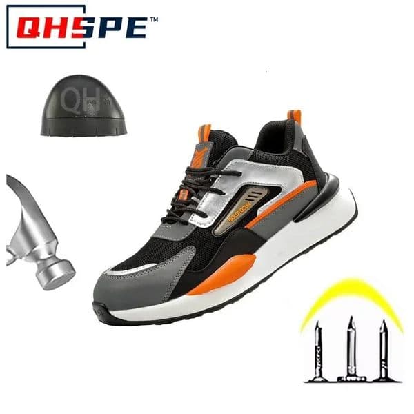 Steel Toe Anti Smashing Anti Stabbing Mens Work Shoes Labor Protection Shoes Breathable Anti Slip Anti Stabbing Work Shoes 260113BJ