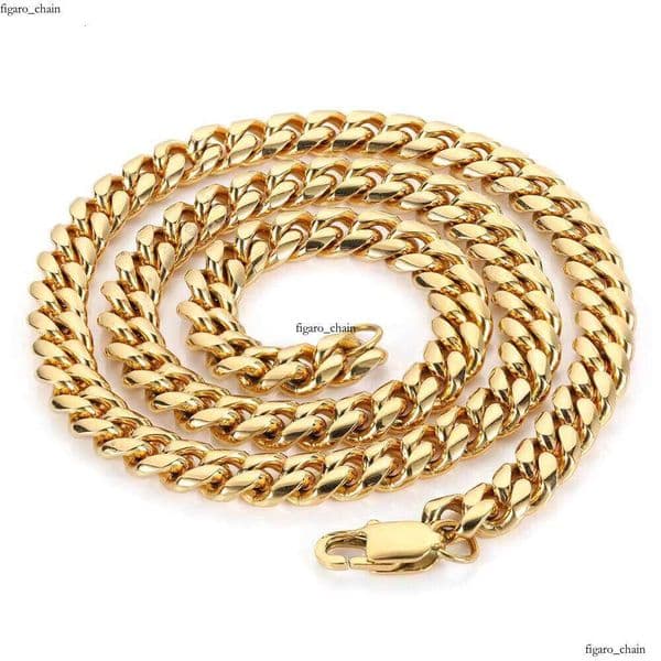 Wholesale Thick 18k Gold Plated Chain Sterling Silver IGI Miami Hip Hop Unisex Jewelry Cuban Necklace