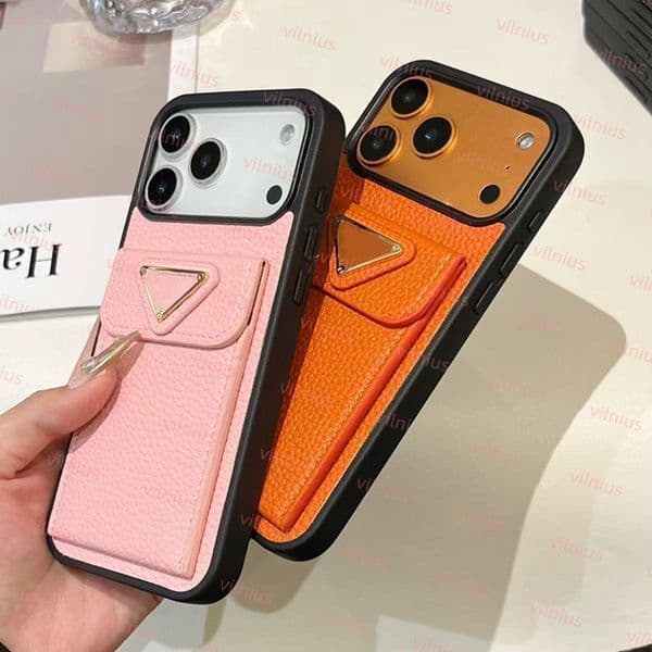Orange large window Designer Phone Case for Apple iPhone 17 16 Pro Max 15 Pro 14 13 12 Promax Luxury Leather flip cover Wallet Card Holder Back Cover Coque Funda dhgate