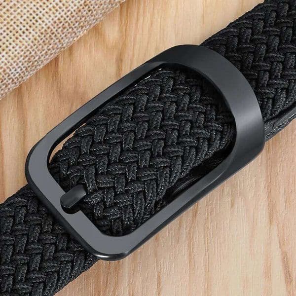Non-hole Punch-free MEN'S AND WOMEN'S Woven Elastic Stretch Canvas Female Korean Style Versatile Student Pants Belt 26Y0117