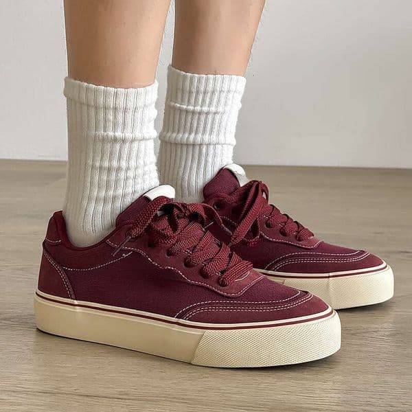 designer shoes men mens sneakers wine red gray black shoe autumn breathable canvas sports retro casual shoes thick soled trendy hot selling shoes with shoe box