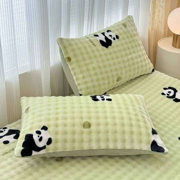 Warm Thick Winter Fleece Pluffy Pillow Cartoon Design Pillowcase Cover for Beds 26H0117