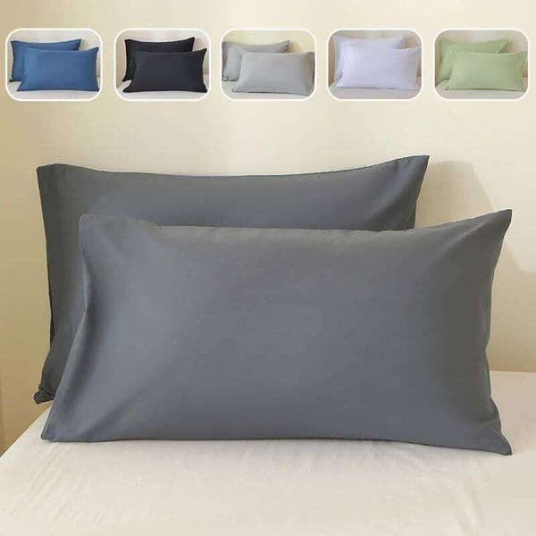 Pillow Case 2 pieces set 50x65 50x70 50x75 50x90cm White 100% polyester Bed USA Standard Queen King Size bedroom Long Pillow Cover Cases 26H0117