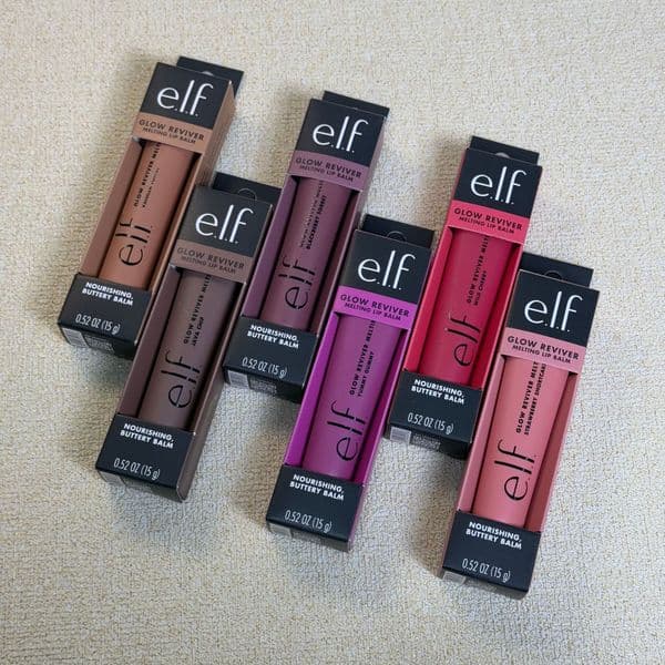 Luxury Wholesale E.L.F Glow Reviver Melting 6 Shades 15G Full Size Natural Hydrating Tinted maquillaje Balm For Dry Lips Care ELF Shea Butter Lip Moisturizing