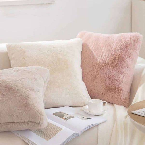 1pc plush Case, Ultra Soft Throw Pillow Cases Case Faux Fur Luxury Warm Plush Decorative Pillow Case Cushion Cover 26W0117