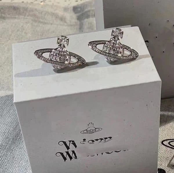 Hot selling 18K gold-plated 925 silver luxury Designer Letter studs geometric famous women's round diamond crystal pearl earrings Fashion Jewelry Earrings