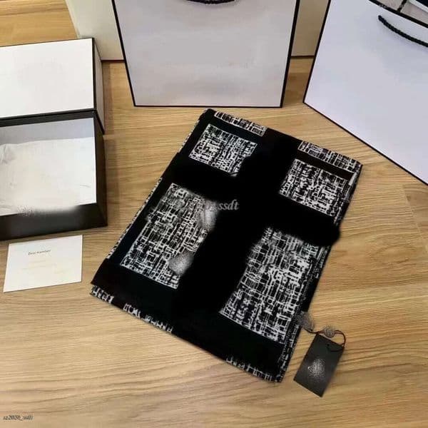 Designer holiday gift reversible two tone cashmere scarf, luxurious winter shoulder blanket packaging, and Christmas gift
