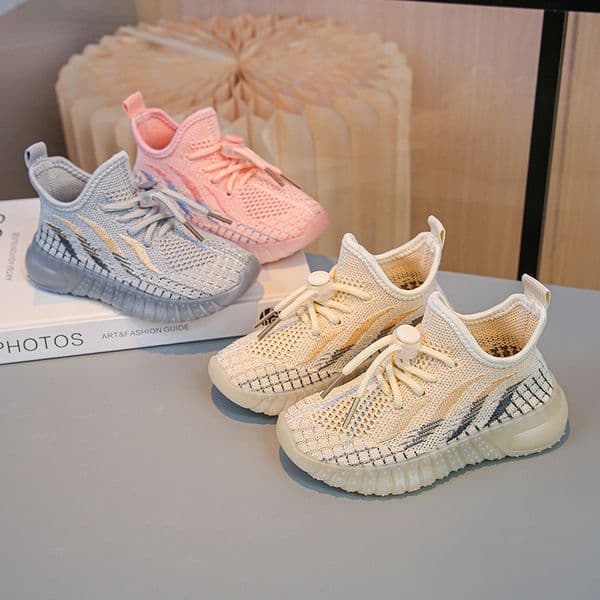 Boys Girls Kids Sneakers Breathable Knit Athletic Shoes Lightweight Non-Slip easy on and off Casual Walking Shoes Toddler Little Kid daily wear Free shipping