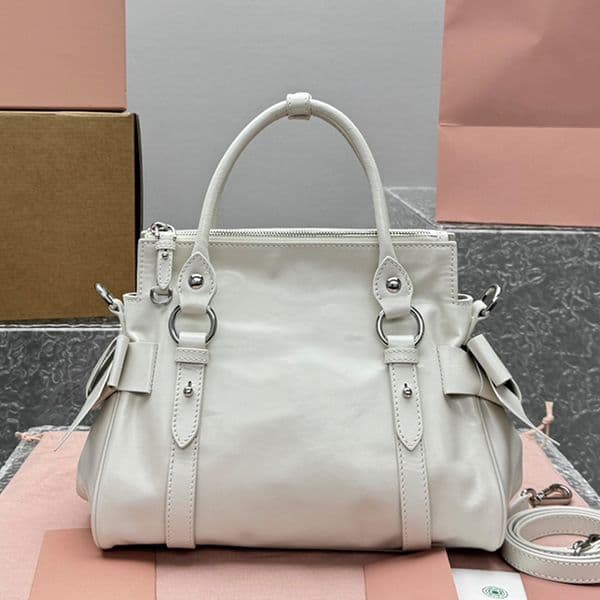 New Top Quality Ribbon Shoulder Bag Luxury Designer Soft Genuine Leather Crossbody Bag Silver Hardware Clutch Bag Zipper Closure Handbag Removable Strap Tote Bag