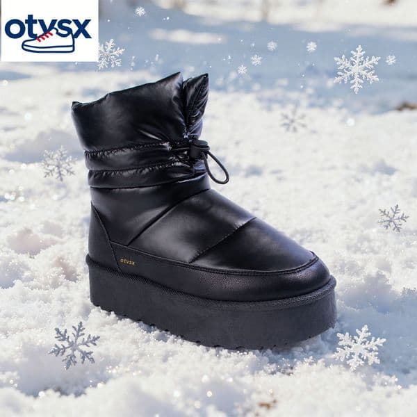2026 Winter New Casual Round Head High Top Adult Snow Boots Design Fashionable versatile Thick Bottom Anti Slip Adult Cotton Shoes Trendy Casual Shoes