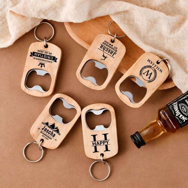 Custom Beer With Personalized Engraving Of Text And Logos Keychain Bottle Openers Easy To Carry 26L0119