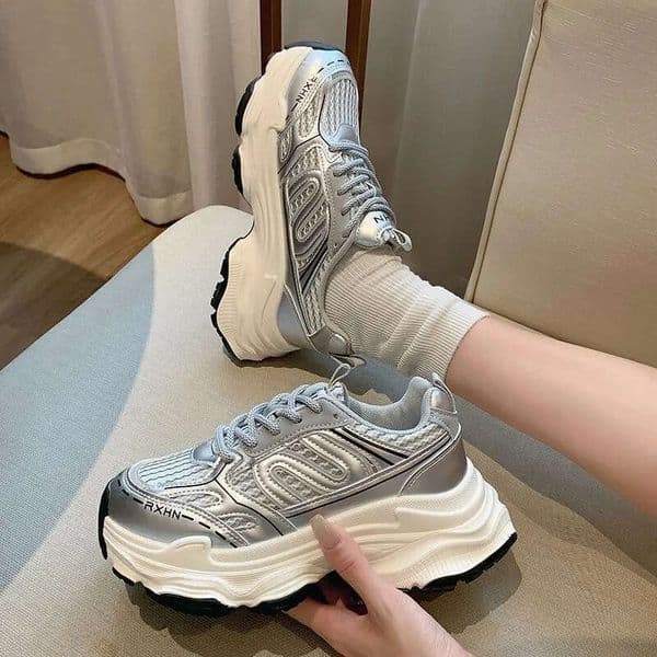 Free shipping 2026 New best seller Spring Summer Women's Platform Dad Shoes Popular Thin Mesh Breathable Elevator Casual Sports Sneakers