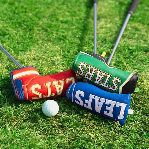 Golf Headcover Red Cats Black& Green Stars Blade Putter Head Cover Wood Cover Club Golf Head Cover Putter Cover