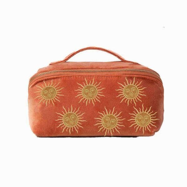 Velvet Handheld Makeup Bag - Open Design, Stylish Daily Item to Carry Around, with Printed Design 26L0119