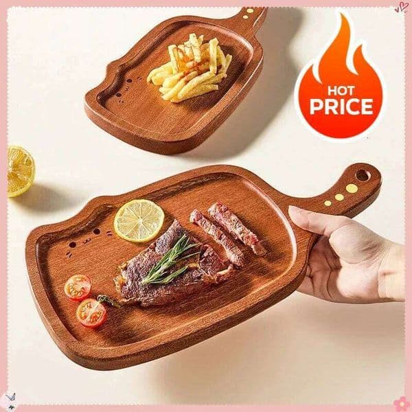 New Cat Sandalwood Steak Pizza Solid Wood Bread Cutting Board Home Restaurant Wooden Tray 26Y0119