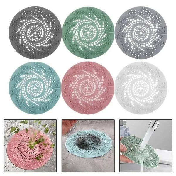 Update 1Pcs Silicone Drain Strainer Household Shower Floor Filter Sink Strainers Hair Catcher For Kitchen Bathroom Accessories