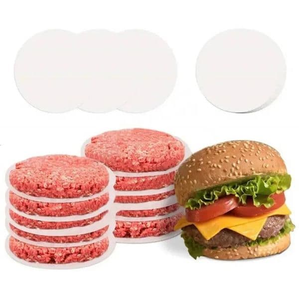 Update 100Pcs Liner BBQ Oven Patty Hamburger Paper Cake Non-Stick Baking