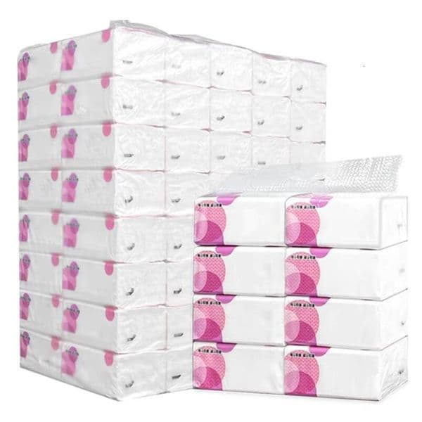 Low Price Wholesale Hygiene Custom Super Soft Embossed Bulk Facial Tissue 4-Ply Original Wood Pulp