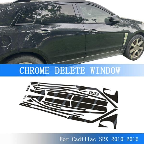Glossy Black PVC Car Window Decorative Strip Sticker For Cadillac SRX 2010-2016 Exterior Protection Accessory