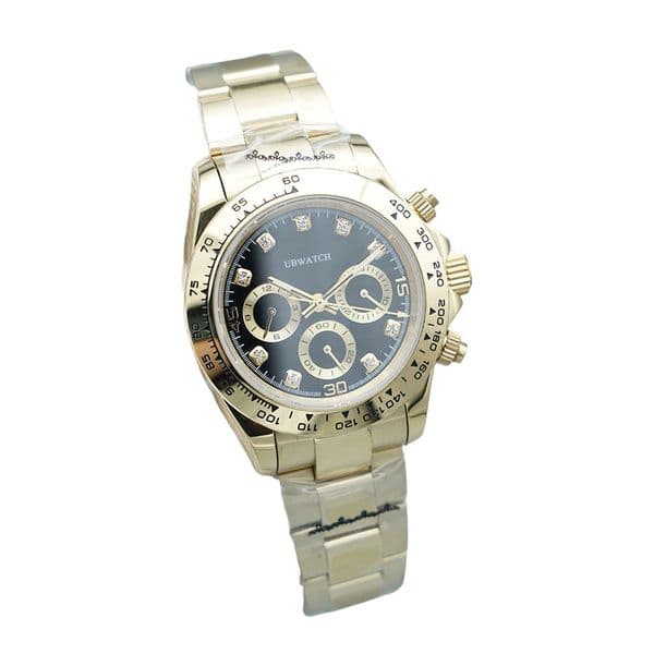 2025 ST9 NEW 40MM Gold Case black Dial Wristwatches Automatic Mechanical Watch Sapphire Glass Luxury Racing Style Man Watches