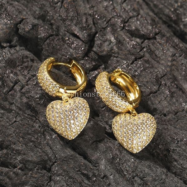 Heart Pendant Earrings Love Aesthetic Modern Jewelry for Wedding Engagement Delicate Charming Ear Accessories Gift