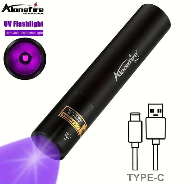 365nm UV High Bright Black light Flashlight Nail polish curing Pet Dog Cat Urine Tinea Marker Ore Money Leakage Detection torch X260120