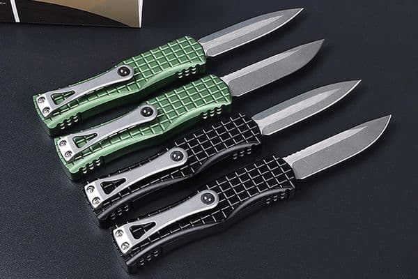 High Quality M7694 Tactical Knife D2 Satin Blade CNC Anti slip 6061 T6 Handle EDC Pocket Gift Knives With Nylon Bag