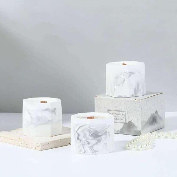 1pc Ins Style Marble Cup Candle - Handmade Soy Wax Aromatherapy, Non-Toxic Creative Gift for Home Party Wedding X260120