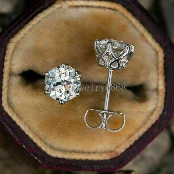 Diamond Stud Earrings for Women Orginal Jewelry Women Moissanite Earring