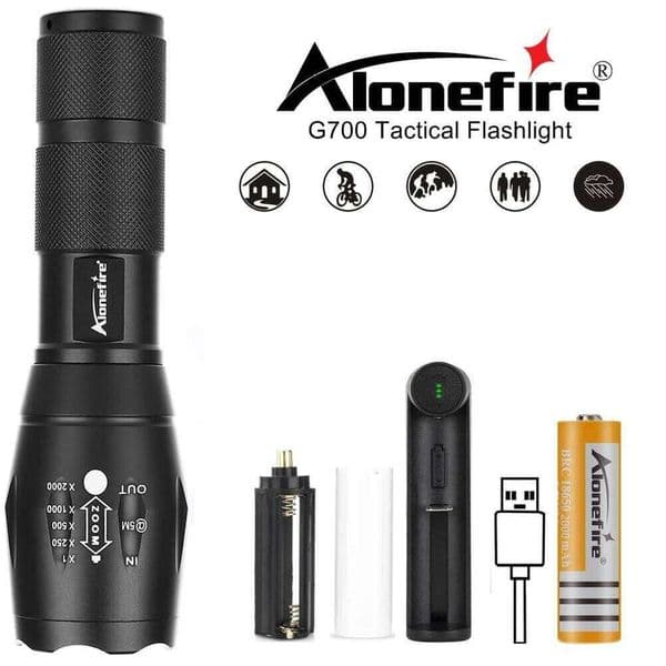 10W Zoom LED Flashlight High Power Camping Hunting Fishing Work Home Outdoor Hiking Climbing Adventure Night Lighting Lamp Torch X260120