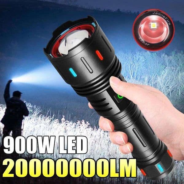 Most Powerful Flashlight Portable Rechargeable LED Lamp With Fluorescent Light Long Range Tactical Flashlights Camping Lantern X260120