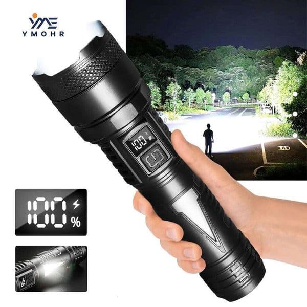 High Power USB Rechargeable Led Flashlights Outdoor Emergency Spotlights Telescopic Jetbeam 18650 Battery Tactical Torch X260120
