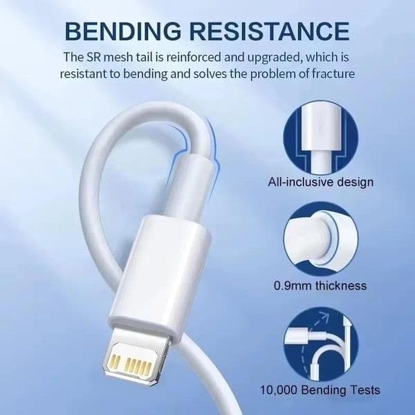 20W PD Fast Charging USB Cable for iPhone 14 8 7 Plus 13 12 11 Pro Max USB C Rapid Charger Cable 1m