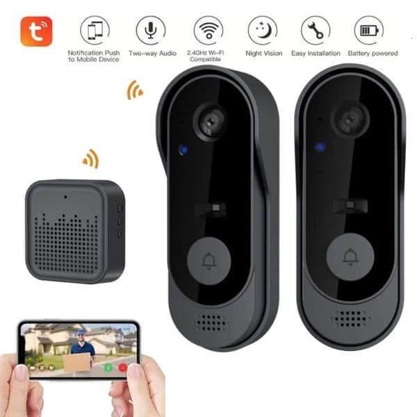 Tuya WIFI Camera Doorbell HD Video Intercom Outdoor Wireless Waterproof Door Bell Security Protection IR Night Vision Smart Home 260112