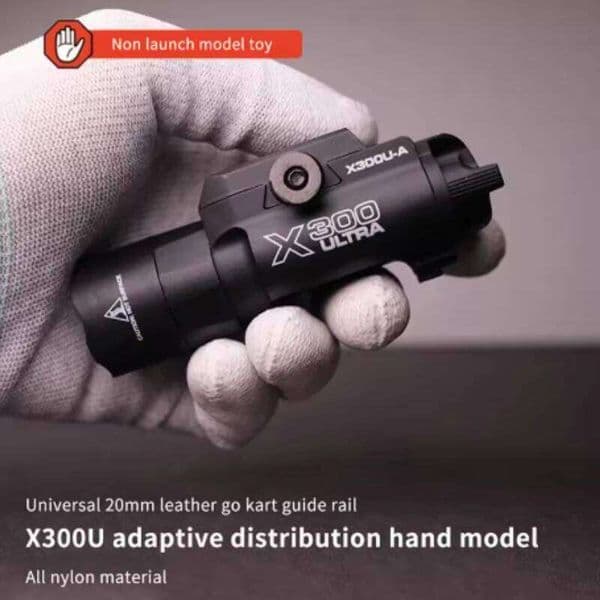 2025 New Tactical X300 X300U Nylon Pistol Gun Strobe LED Light Fit 20mm Rail Airsoft Hanging Hunting Flashlight X260120
