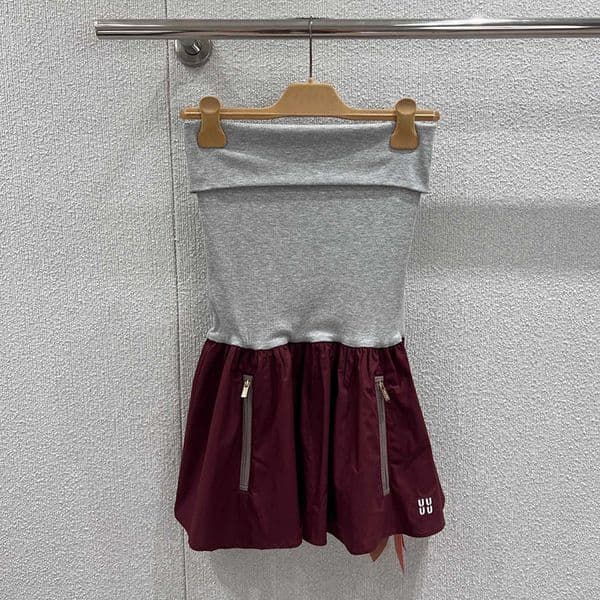 Women Strapless Dress Summer Sleeveless Vest Dresses Sexy Short Pleated Dress Designer Tube Top Dresses