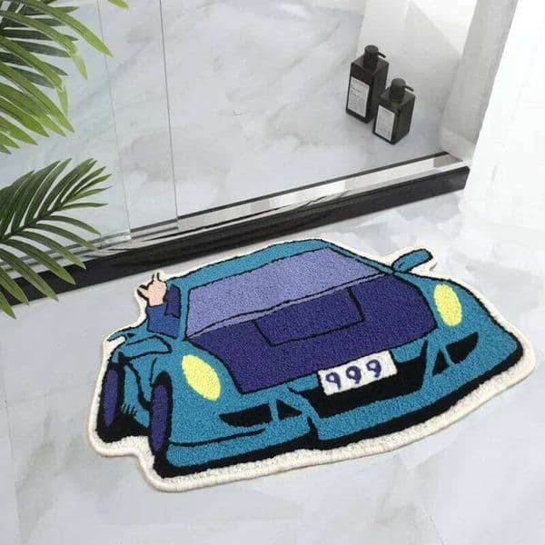 New car graphic sheep non-slip decorative children's bedroom small carpet entry floor mat X260120