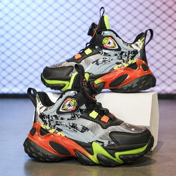 Boys Basketball Shoes Kids Sneakers Soft Sole Tennis Kid Sport Shoes Outdoor Non-Slip Trainer Kid Basketball Shoes