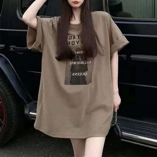 50-150KG Trend Letter Pattern Short Sleeve Oversized T-Shirt Casual Top Streetwear Summer Women's Clothing Loose C260121
