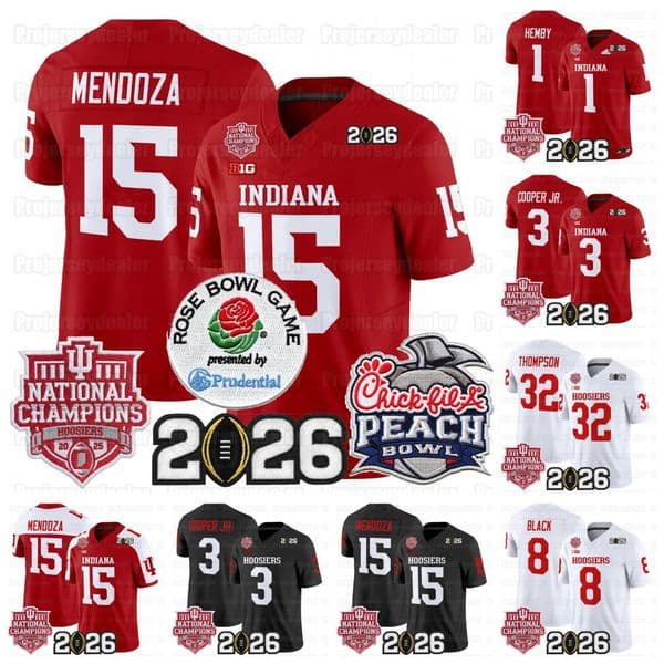 Indianas Hoosiers Fernando CFP 2025 National Champions Jersey Roman Hemby Omar Cooper Jr. Rolijah Hardy Louis Moore Alberto Mendoza