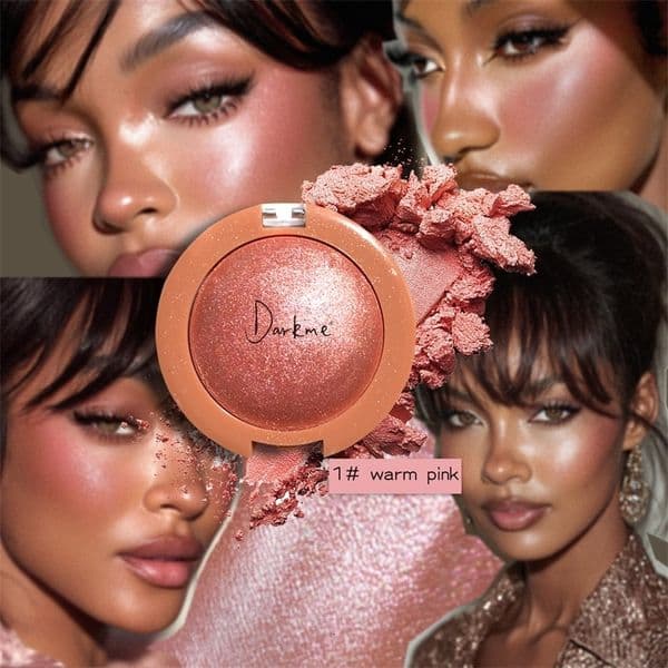 4 Color Highlighter Pearlescent Baked Brightening Blush Powder Cheek Tint Blusher Contour Highlighter Face Shadow Shimmer Rouge 251231ww
