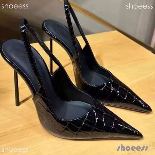 2026 Black High heels Early Spring French Style Sexy Backless Thin heel Pointed Toe Shallow Mouth Single Designer Shoe Shoes Women's Sandals