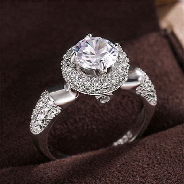 imitate Diamond Ring Cubic Zirconia Stacking Ring Diamond Ring Engagement Ring Wedding Band Rings for Women