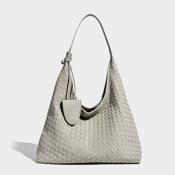 2026 new Vintage high-end matte hand-woven single-shoulder crossbody tote bag large capacity for commuting handbag shopping bag