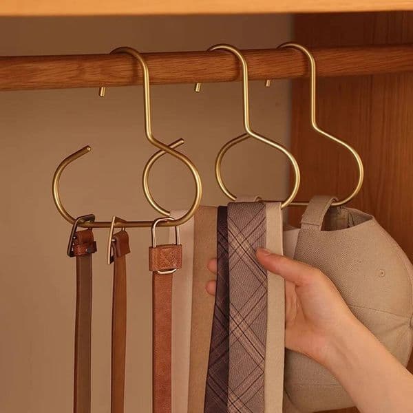 5/10pcs Sling Belt Storage Racks Hats Hangers Baseball Cap Hanging Organizer Metal Hanger Laundry Drying Closet Space Saving ddmynov