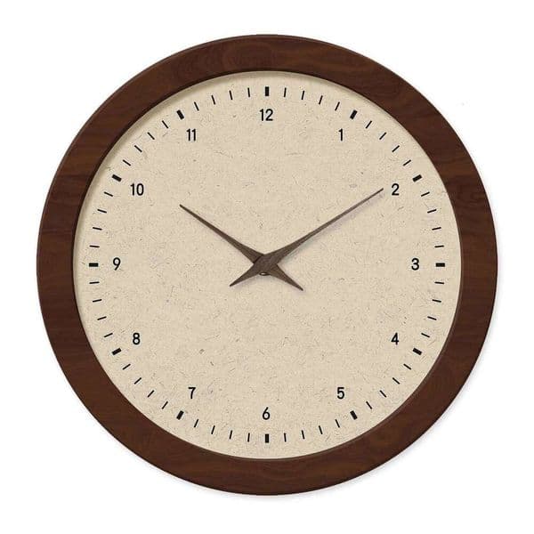 French Ancient Style Crystal Porcelain Round Simple Pattern Wooden Living Room Bedroom Kitchen Home Decoration Wall Silent Quartz Cl 26Y0121
